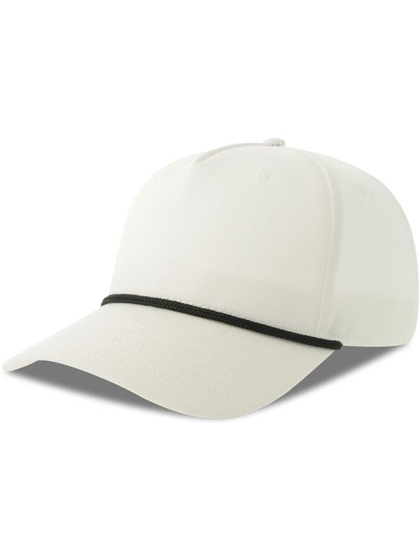Atlantis Paka 5 Panel Structured High Profile Mid Visor With Rope Recycled Cap ACPAKA