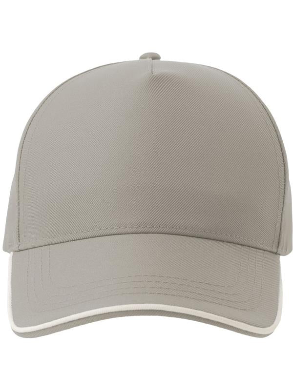 Atlantis Recy Five Piping 5 Panel Structured Mid Profile Curved Visor Recycled Cap ACRCFP