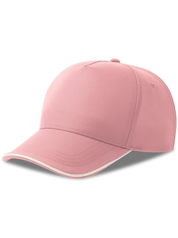 Atlantis Recy Five Piping 5 Panel Structured Mid Profile Curved Visor Recycled Cap ACRCFP
