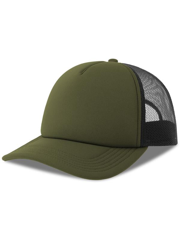 Atlantis Rapper S 5 Panel Structured Foam Mid Profile Curved Visor Recycled Trucker Cap ACRPPR
