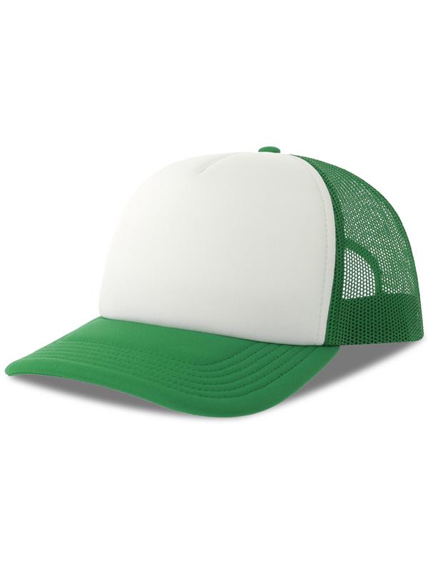 Atlantis Rapper S 5 Panel Structured Foam Mid Profile Curved Visor Recycled Trucker Cap ACRPPR