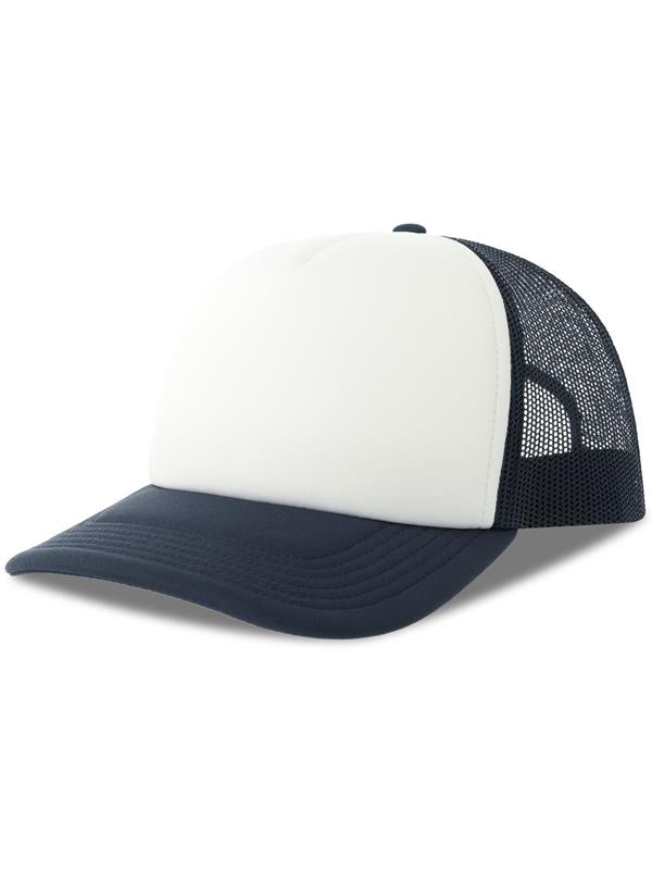 Atlantis Rapper S 5 Panel Structured Foam Mid Profile Curved Visor Recycled Trucker Cap ACRPPR