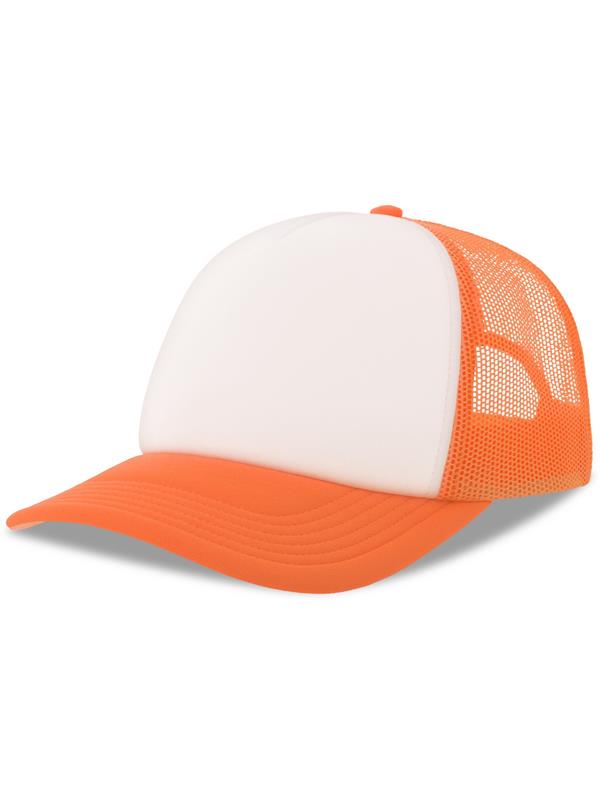 Atlantis Rapper S 5 Panel Structured Foam Mid Profile Curved Visor Recycled Trucker Cap ACRPPR