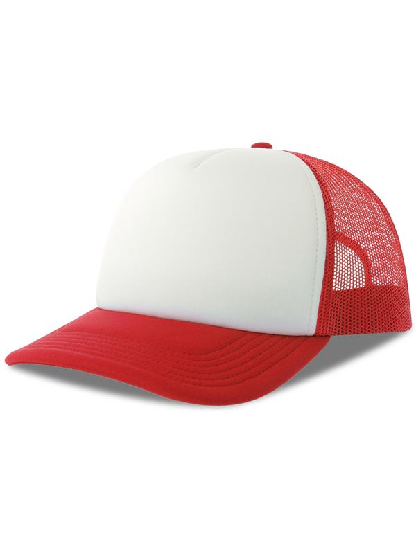 Atlantis Rapper S 5 Panel Structured Foam Mid Profile Curved Visor Recycled Trucker Cap ACRPPR