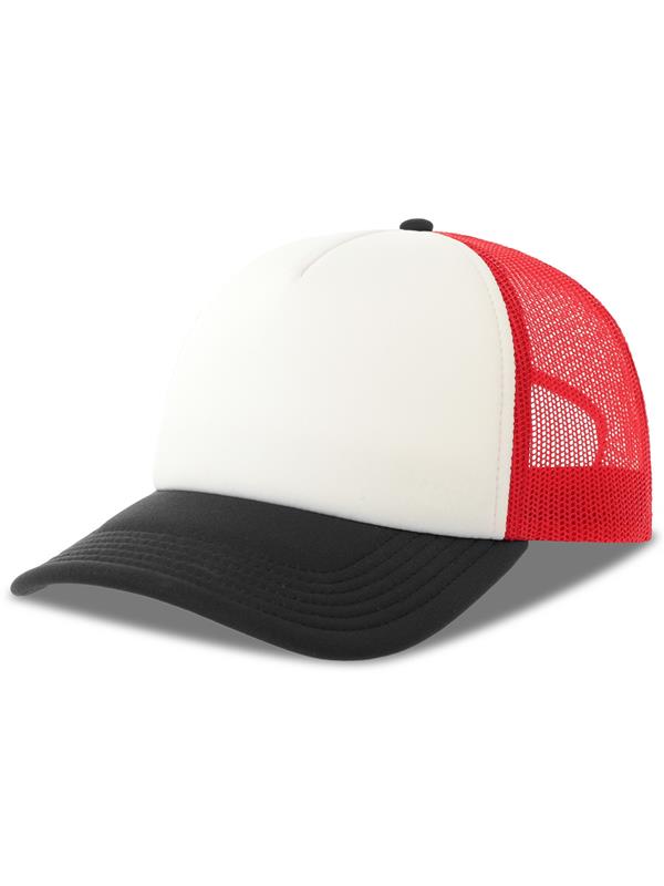 Atlantis Rapper S 5 Panel Structured Foam Mid Profile Curved Visor Recycled Trucker Cap ACRPPR