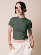 Casual Premium Combed 220 Cropped Baby Tee Ladies CRBT600L