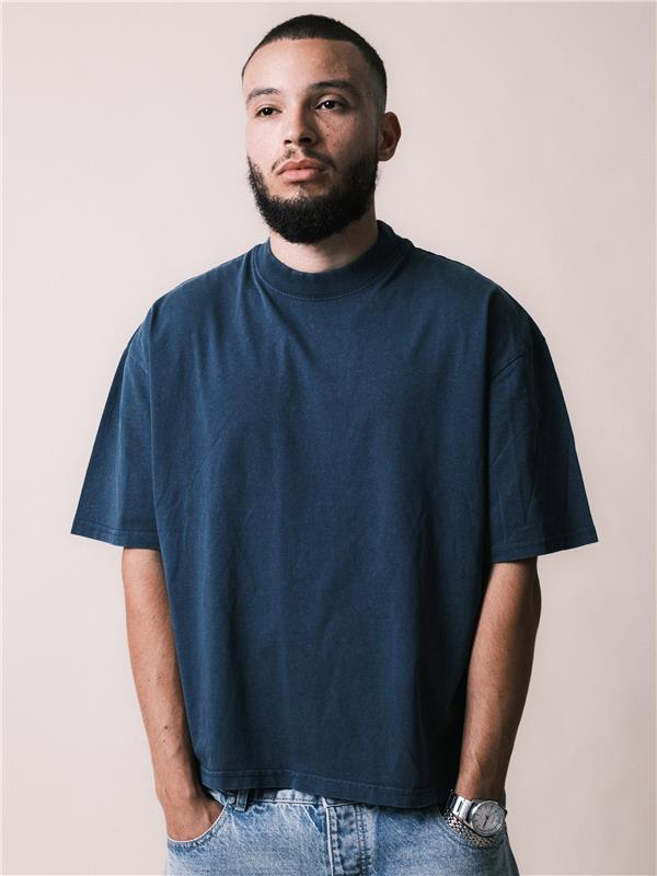 Casual Premium Combed 220 Acid Boxy Oversize Extended Neck Tee CRBTAC200