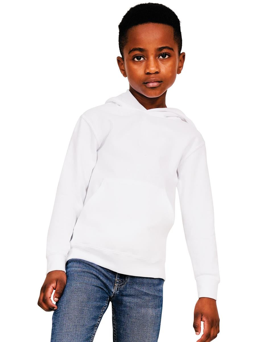 Casual Classics Kids Ringspun Blended Hooded Sweatshirt C2200B - White