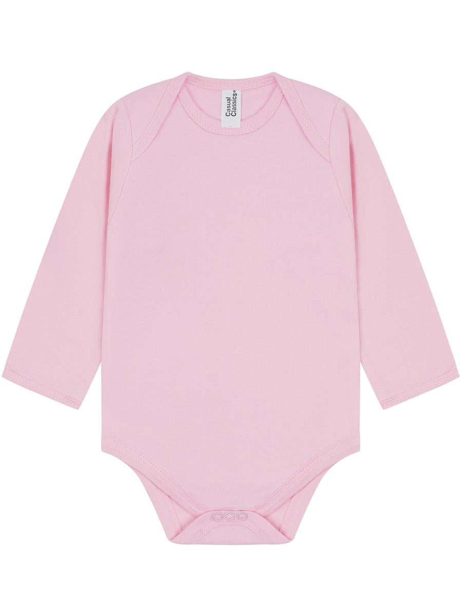 Casual Classics Baby Long Sleeve Body Suit C8020T - Light Pink