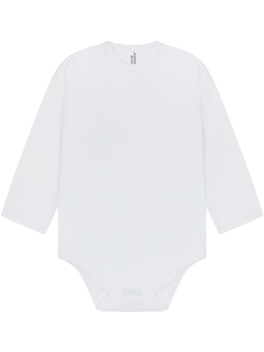 Casual Classics Baby Long Sleeve Body Suit C8020T - White
