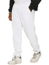Casual Ringspun Blended Core Oversize Jogpants Regular CRBJP20 - White
