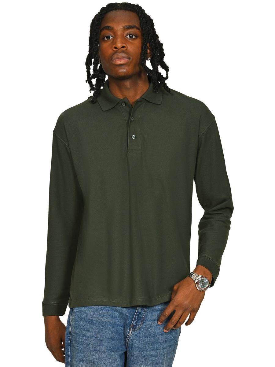 Casual Classics Long Sleeved Polo C1007 - Forest Green