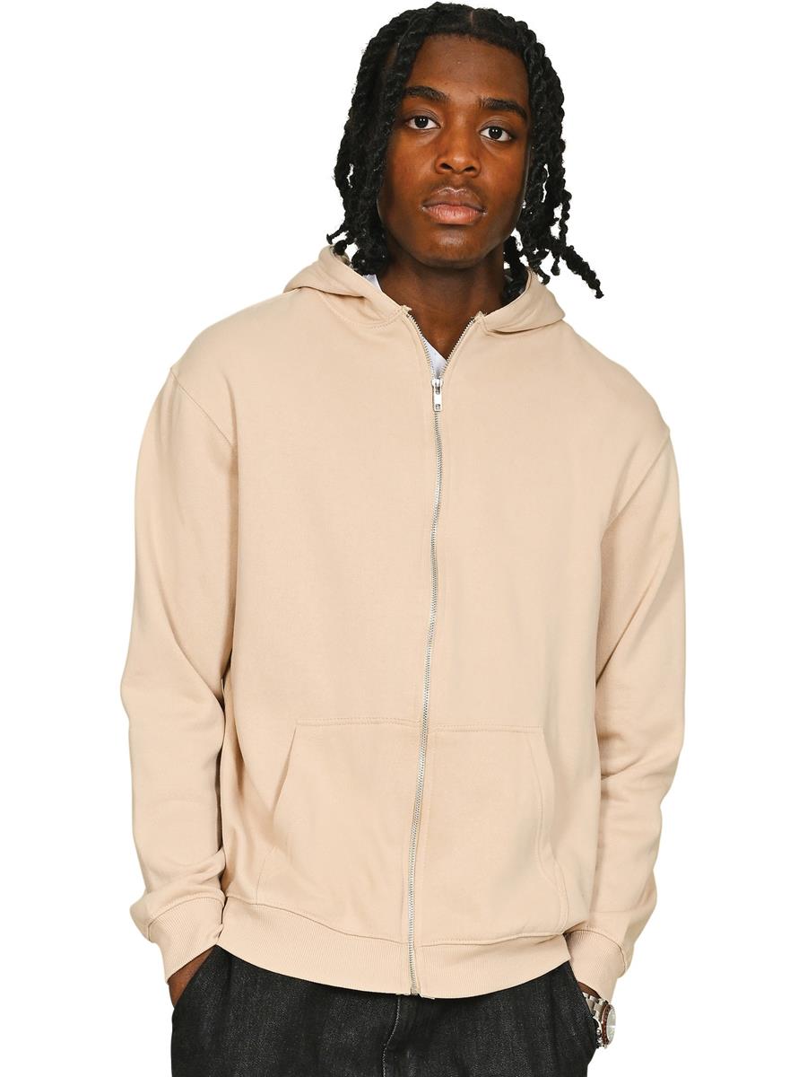 Casual Ringspun Blended Core Zip Hood CRBHS40 - Sand