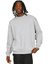 Casual Ringspun Blended Oversize Extended Neck Sweat CRBSW40 - Heather Grey