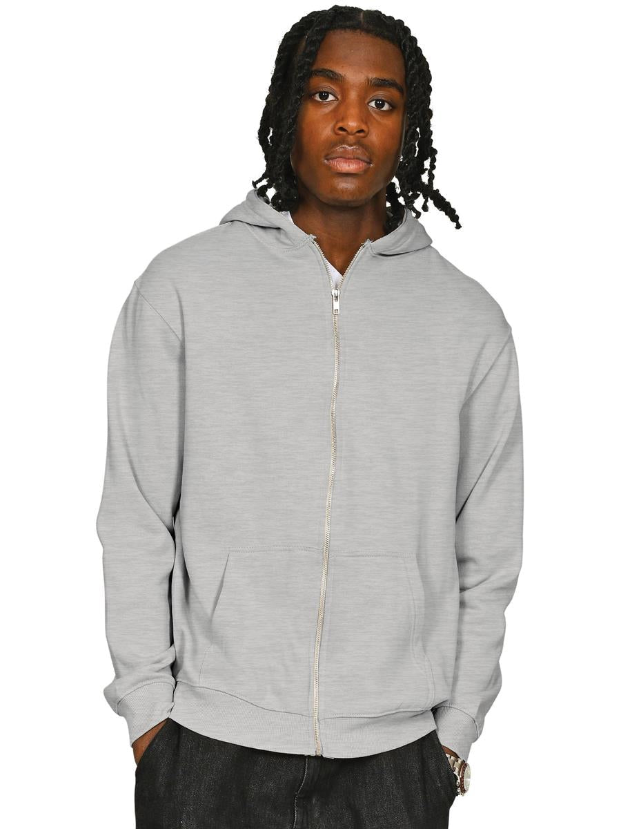 Casual Ringspun Blended Core Zip Hood CRBHS40 - Ash Grey