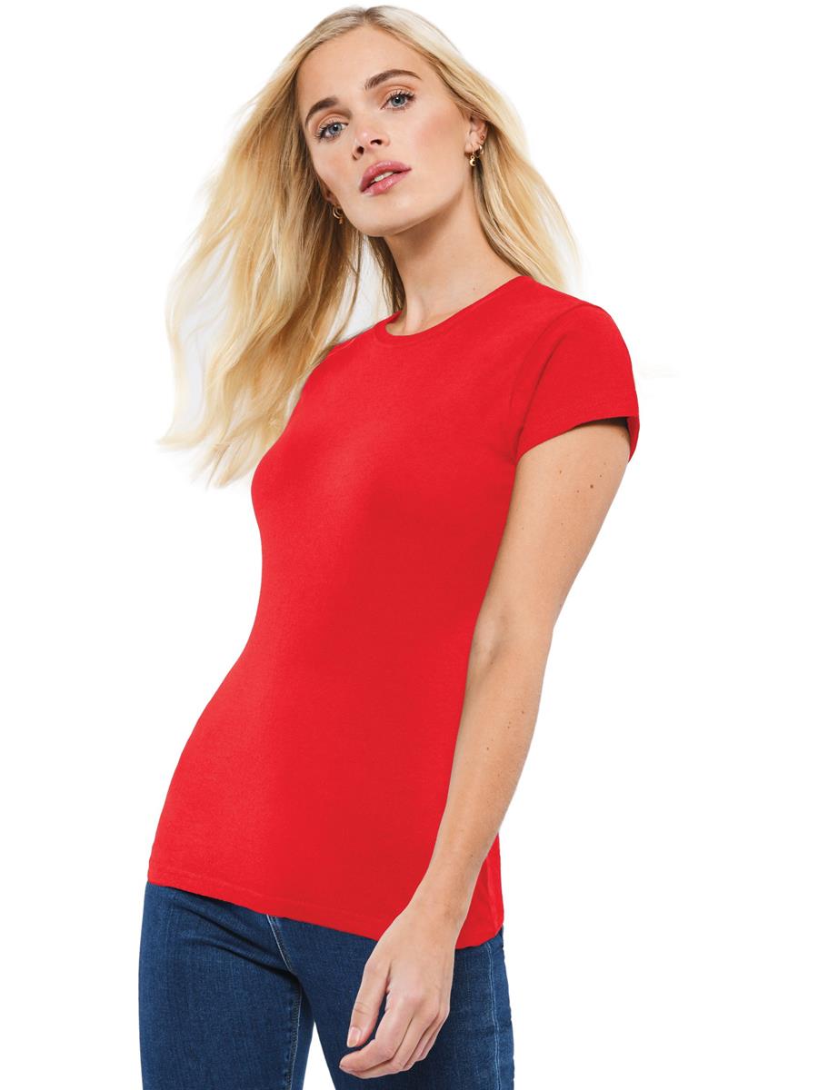 Casual Classics Classic Ringspun T-Shirt Ladies CR1500L - Red