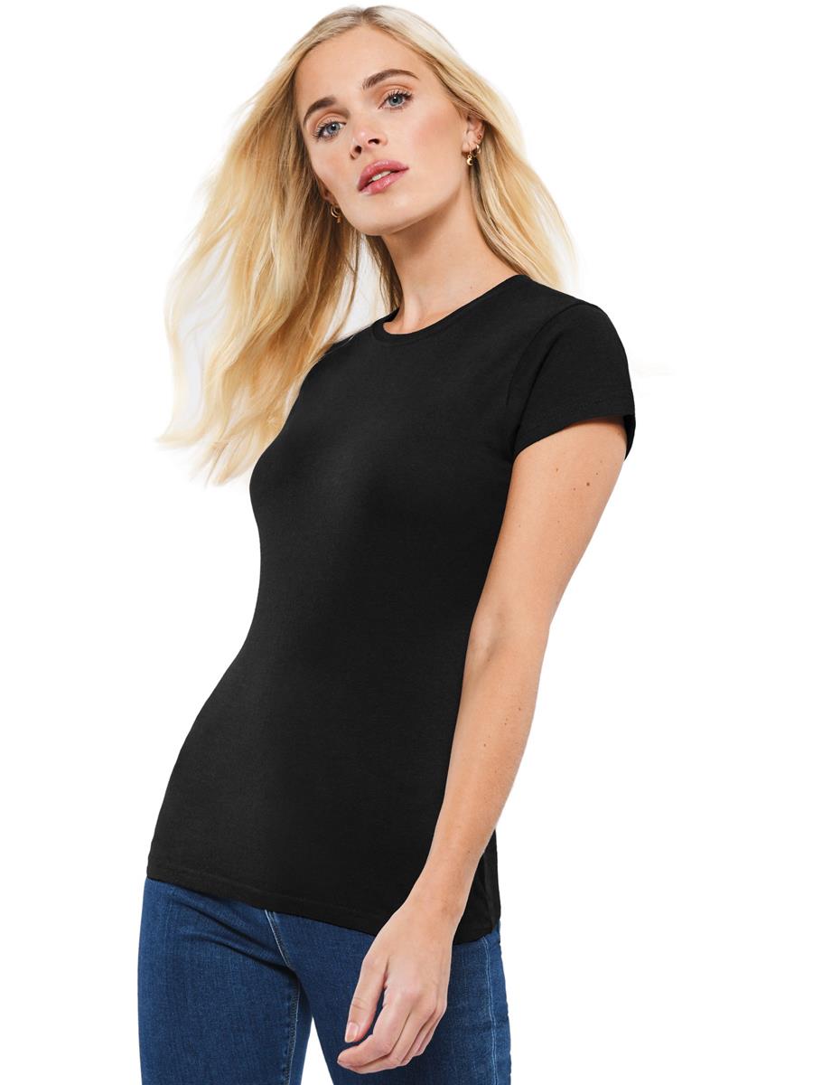 Casual Classics Classic Ringspun T-Shirt Ladies CR1500L - Black