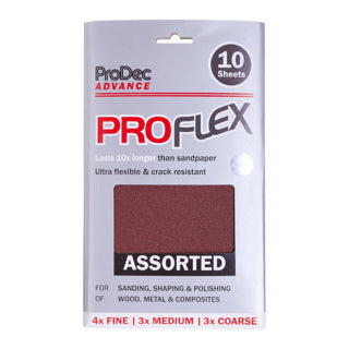 ProDec Advance 10pk ProFlex Sheets 230mm x 140mm - Assorted Grits