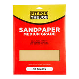 Fit For The Job 10pk Sandpaper - Medium Grade