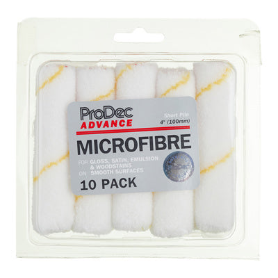 ProDec Advance 10pk 4" Short Pile Microfibre Mini Roller
