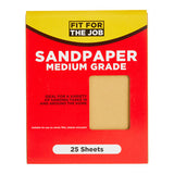 Fit For The Job 25pk Sandpaper - Medium Grade