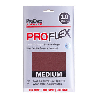 ProDec Advance 10pk ProFlex Sheets 230mm x 140mm - 80 Grit Medium