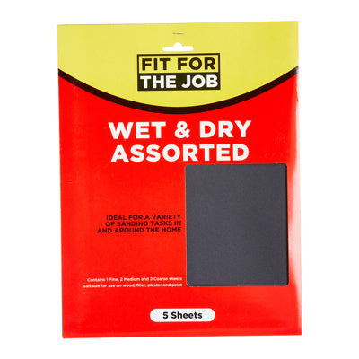 Fit For The Job 5pk Wet & Dry 230mm x 280mm - Assorted Grades