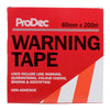 ProDec 60mm x 200m Non-Adhesive Red/White Warning Tape
