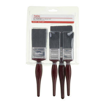 ProDec Contractor 5pc All Purpose Brush Set - 2x 1.5", 2x 2", 1x 3"