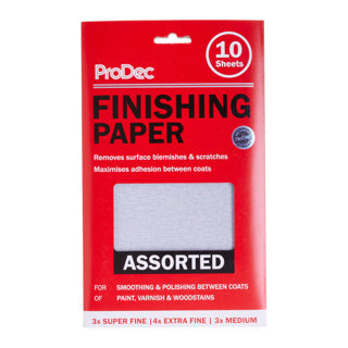 ProDec 10pk Finishing Paper Sheets 230mm x 140mm - Assorted