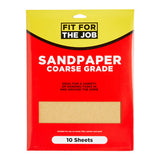 Fit For The Job 10pk Sandpaper - Coarse Grade