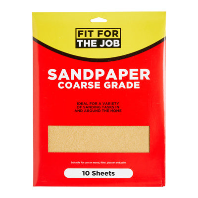 Fit For The Job 10pk Sandpaper - Coarse Grade