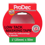 ProDec 1" x 50m General Purpose Low Tack Masking Tape