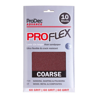 ProDec Advance 10pk ProFlex Sheets 230mm x 140mm - 60 Grit Coarse
