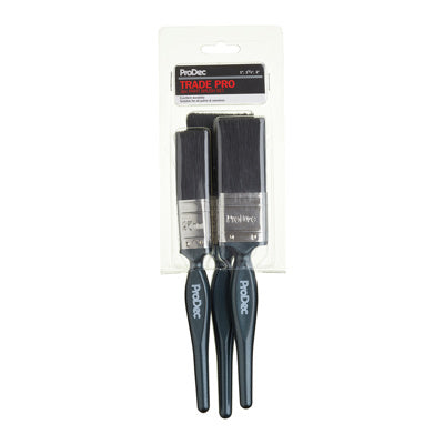 ProDec 3pc Trade Pro Paint Brush Set - 1", 1.5", 2"