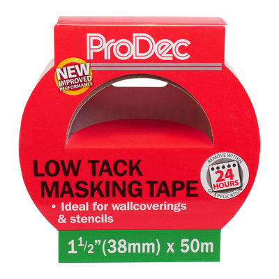 ProDec 1.5" x 50m General Purpose Low Tack Masking Tape