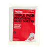 ProDec 3pk 12' x 9' Polythene Dust Sheet