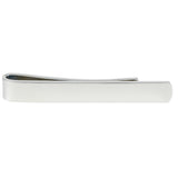 ‘Skinny’ Plain Rhodium Plate Tie Slide by Dalaco