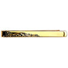 Half Engraved Leaf Design Gold Plated Tie Slide by Dalaco