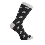 Rugby Socks – Burgundy and Grey Combed Cotton by Dalaco