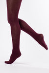 Weird Fish Una Plain Tights in Aubergine
