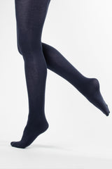 Weird Fish Una Plain Tights in Midnight