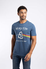 Weird Fish Carp Side Front Print Artist T-Shirt in Ensign Blue