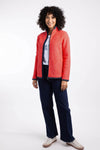 Weird Fish Ariana Full Zip Grid Fleece in Acer Red