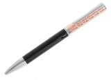 Rose Gold & Black Ball Point Pen by Dalaco