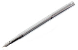 Chrome Ribbed Fountain Pen by Dalaco