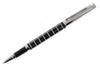Black & Chrome Checker Roller Ball Pen by Dalaco