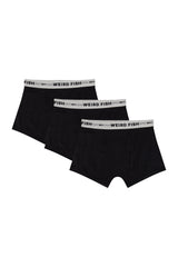 Weird Fish Ashridge Boxer Shorts 3 Pack in Black