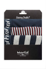 Weird Fish Ashridge Boxer Shorts 3 Pack in Navy