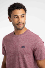 Weird Fish Fished Branded T-Shirt in Deep Crimson